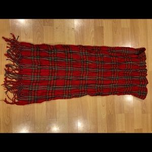 Classic red plaid scarf